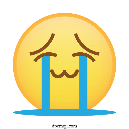 cute sad emoji dp